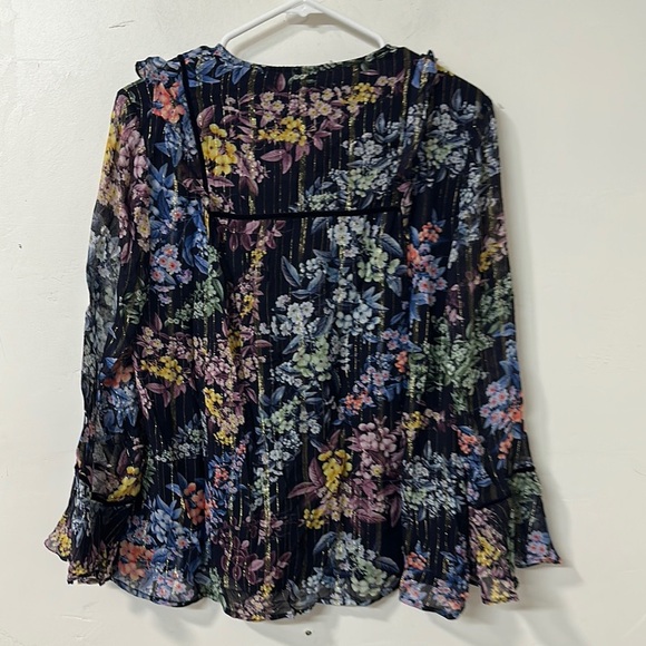 Anthropologie Floral Multicolor Blouse - Picture 4 of 4